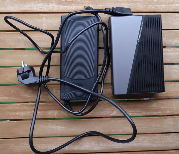 GMKtec AD-GP1 with power brick and all the cables